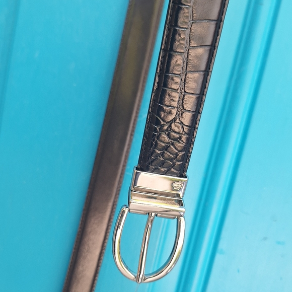 Ralph Lauren Genuine Leather Reversible Belt Alligator / Smooth Embossed Leather - Picture 8 of 17